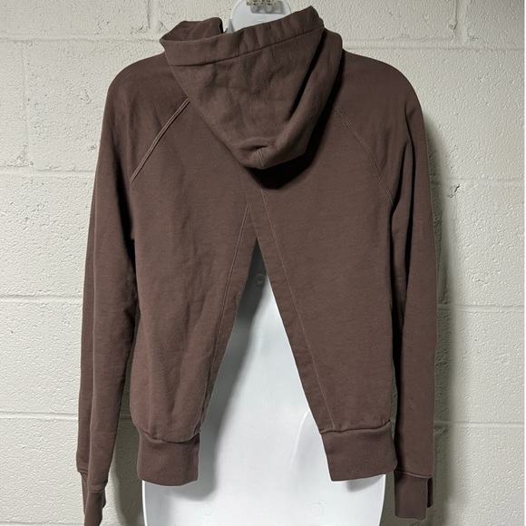 Athleta Moonrise Open Fly Away Split Back Hoodie Sweatshirt XS Rose Brown Mauve - Picture 4 of 8